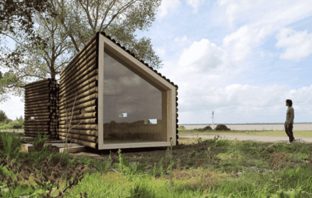 flake house modular log cabin