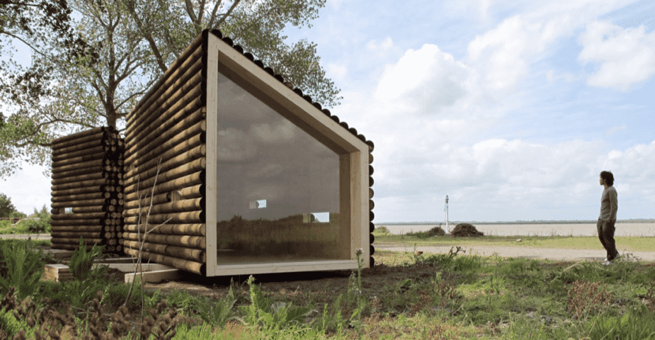 flake house modular log cabin