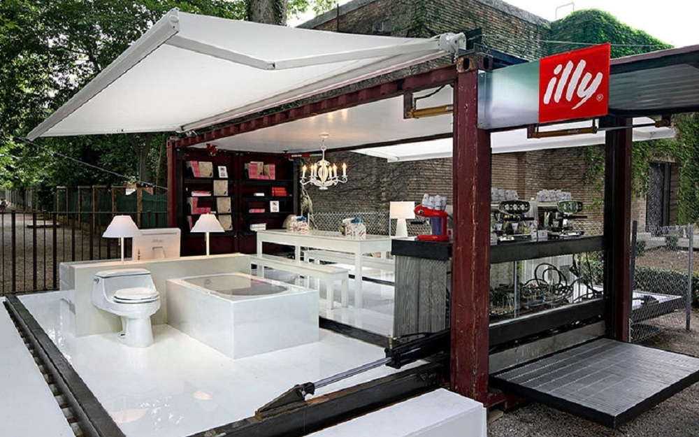 illy shipping container house open