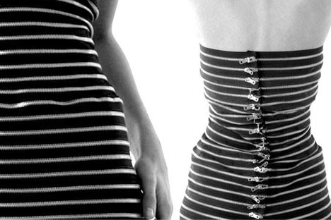 The zipper dress design by Sebastian errazuriz.