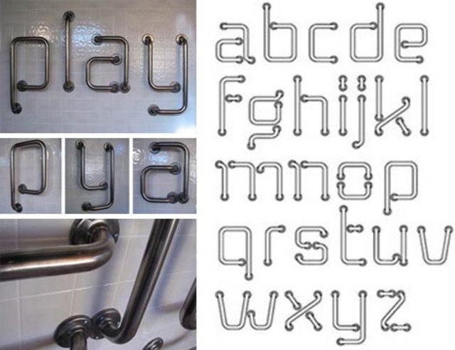 metal bar font