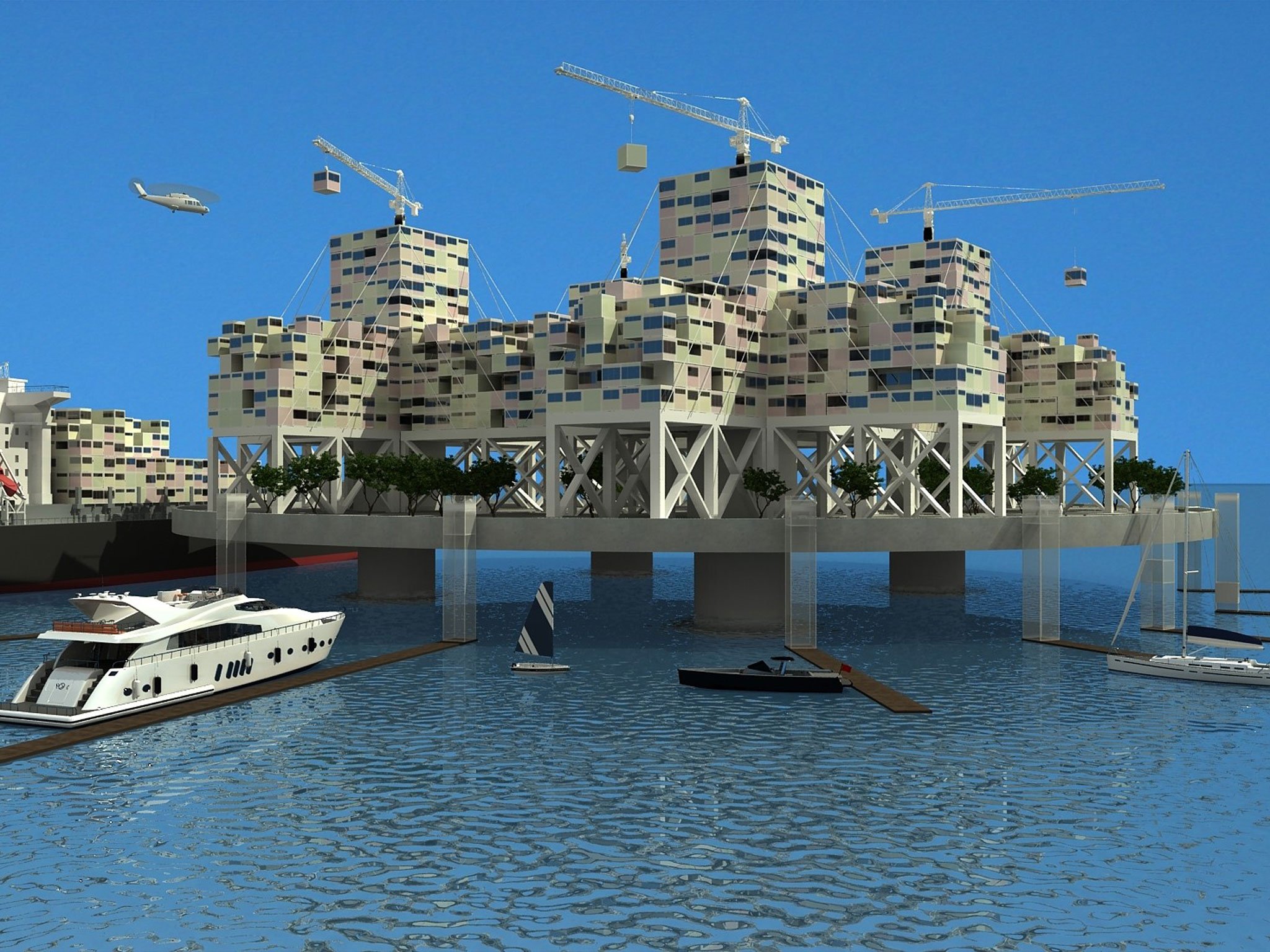 Concept for floating independent cities