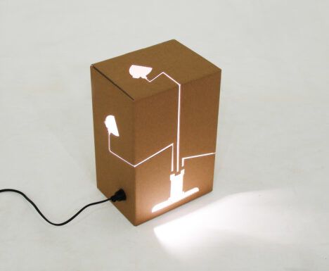 cardboard silhouette lamp
