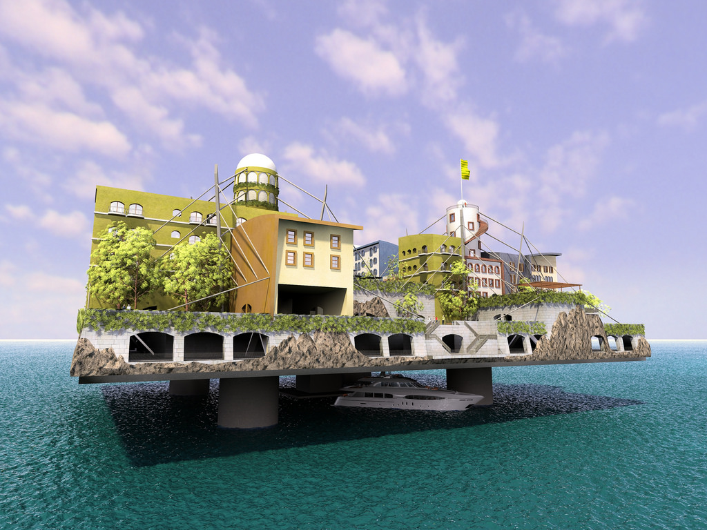 Futuristic Floating City