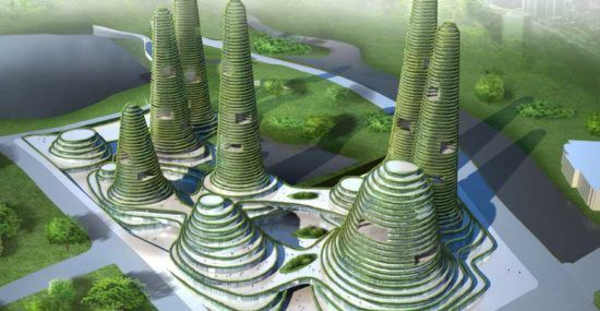 Sustainable city concept