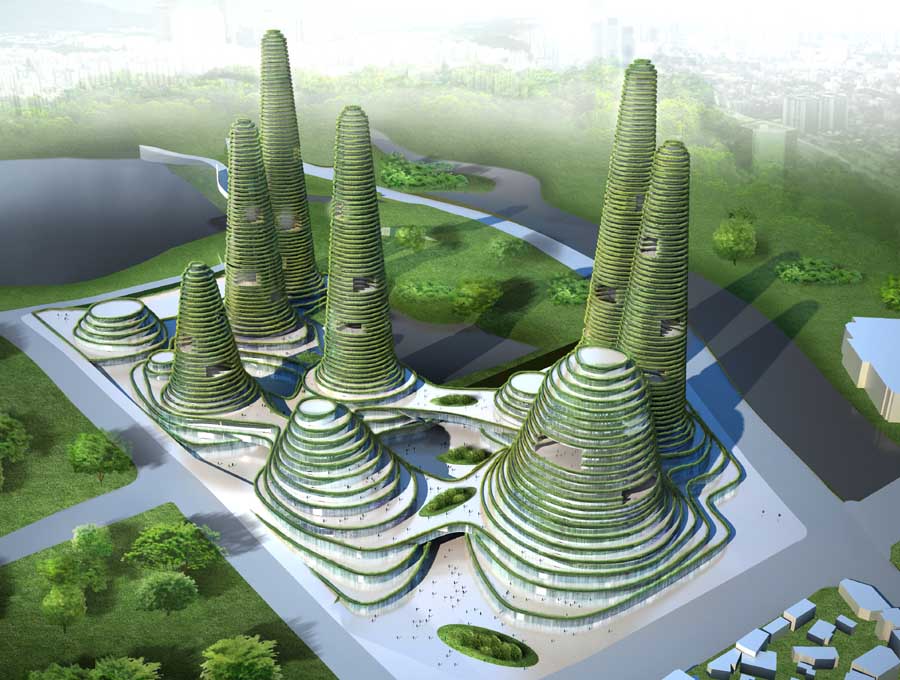 Sustainable city concept