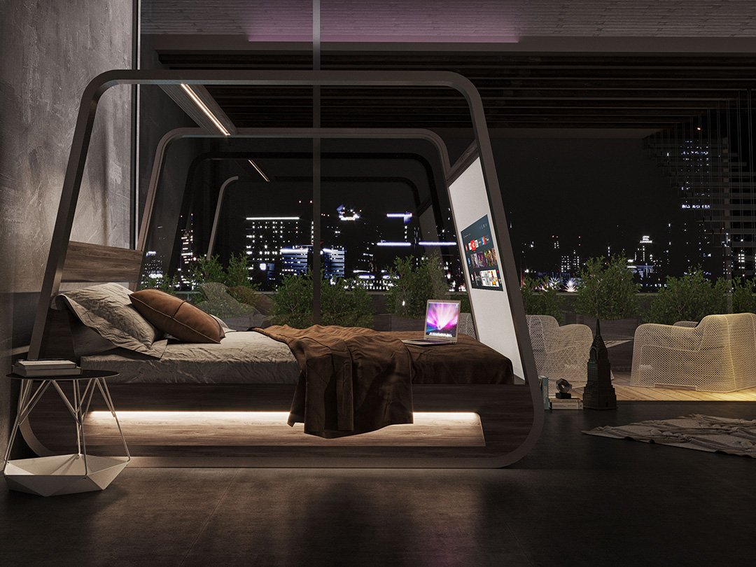 High-Tech Smart Bed with Built-In TV | Designs & Ideas on Dornob