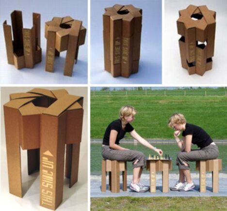 DIY cardboard chair designs