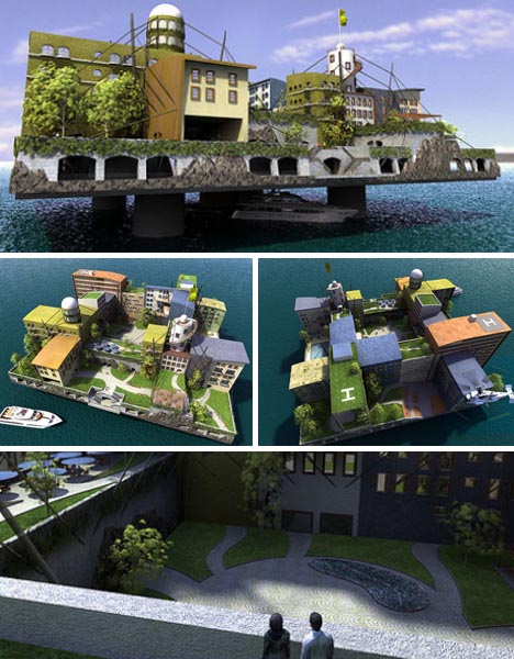 Futuristic Island City Floating future island futuristic cities dornob# ...