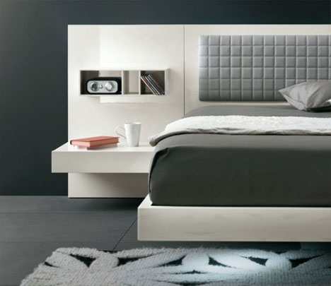 Cool Floating Futuristic Bed &amp; Modern Headboard Design