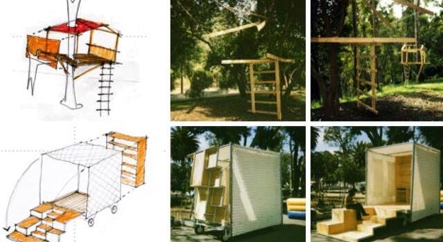 interactive minimalist public furniture