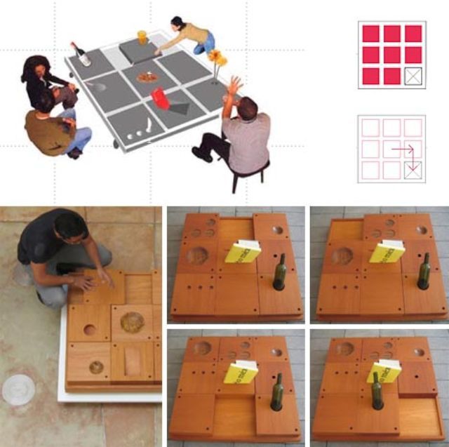 multifunctional moving tabletop