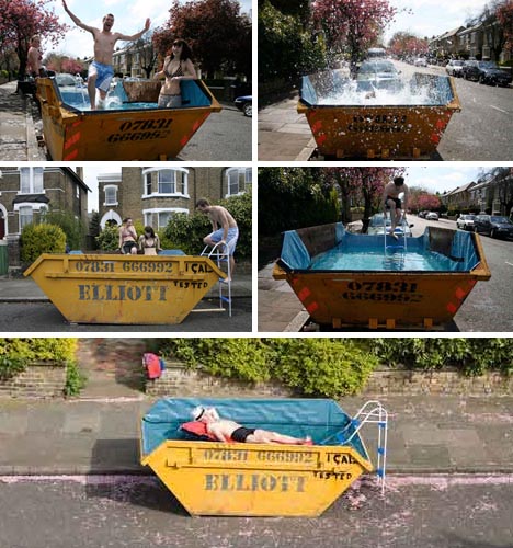 recycled urban swimming pool
