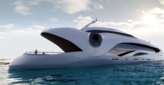futuristic luxury houseboat
