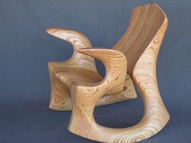 Sculptural wood furniture design