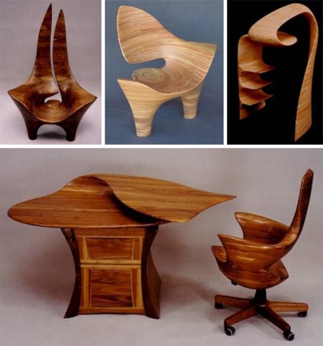 Solid wood furniture sculpture