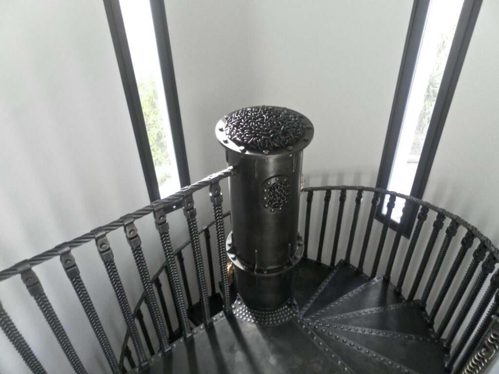 Stig chain spiral staircase industrial metal