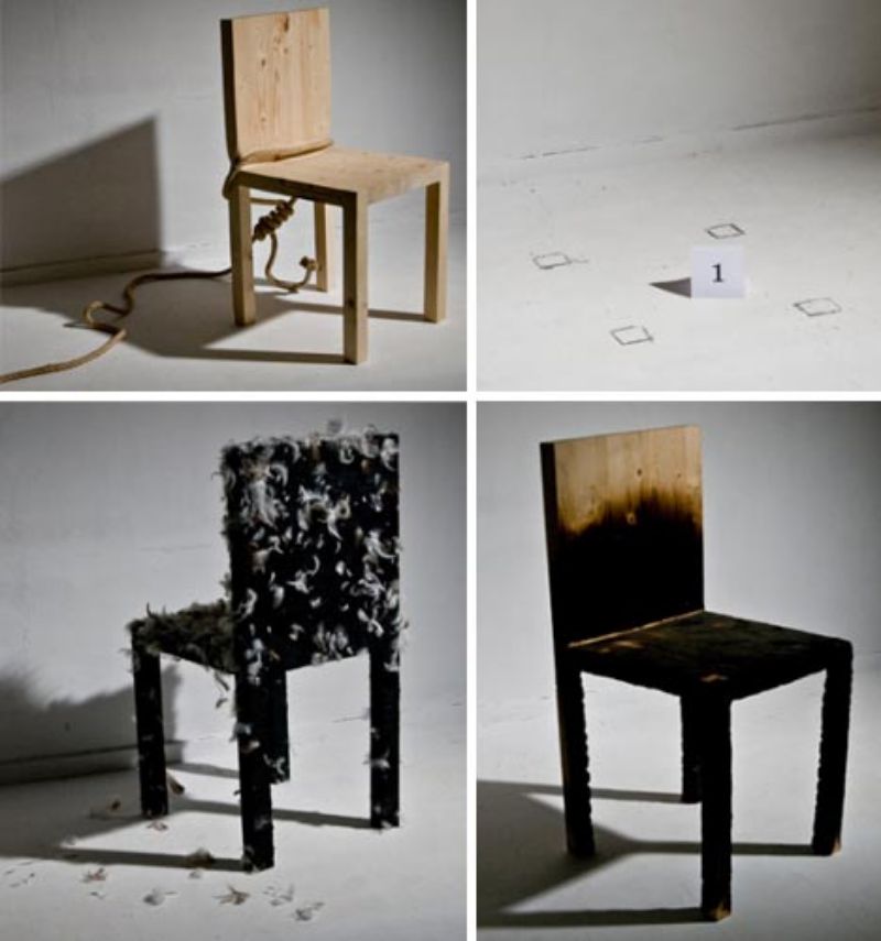 Strange Chairs modus operandi burned tarred and feathered