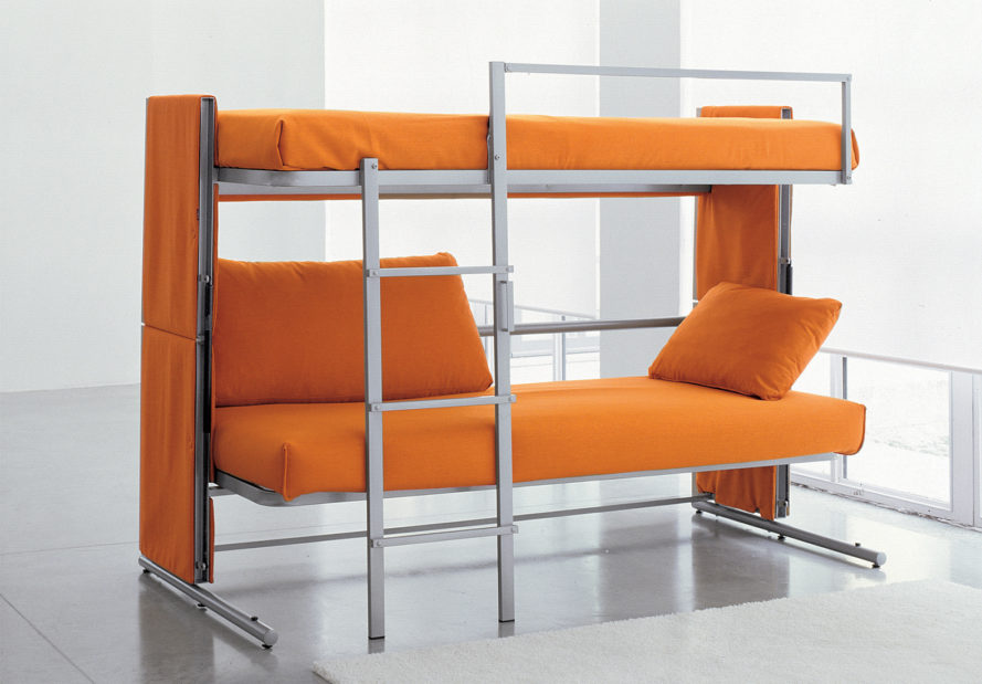 Cool Convertible Furniture Designs, Bunk Bed With Sofa And Desk