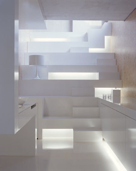 Modern staggered staircase