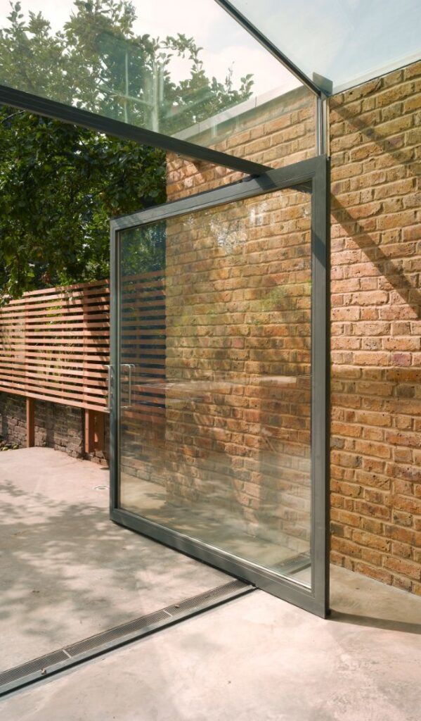 oriel window by platform 5 architects glass door