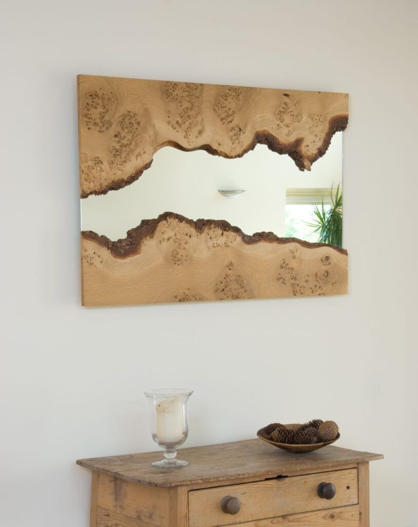 River Mirror Moberly wooden wall art