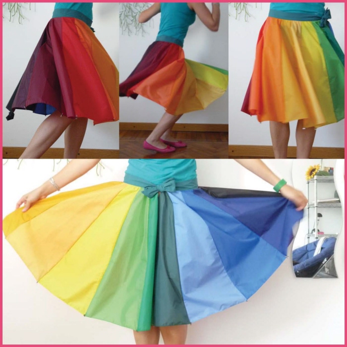 Summer New Print Womens Loose Umbrella Skirt Fashion High Waist Midlength  Skirt