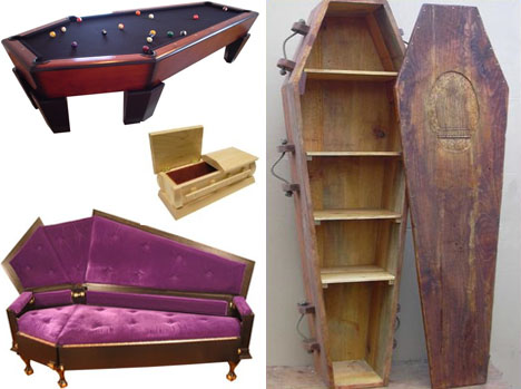 coffin theme furniture designs