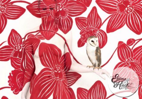 Emma Hack Wallpaper series red floral