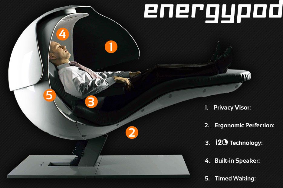 Energy Pods by MetroNaps features
