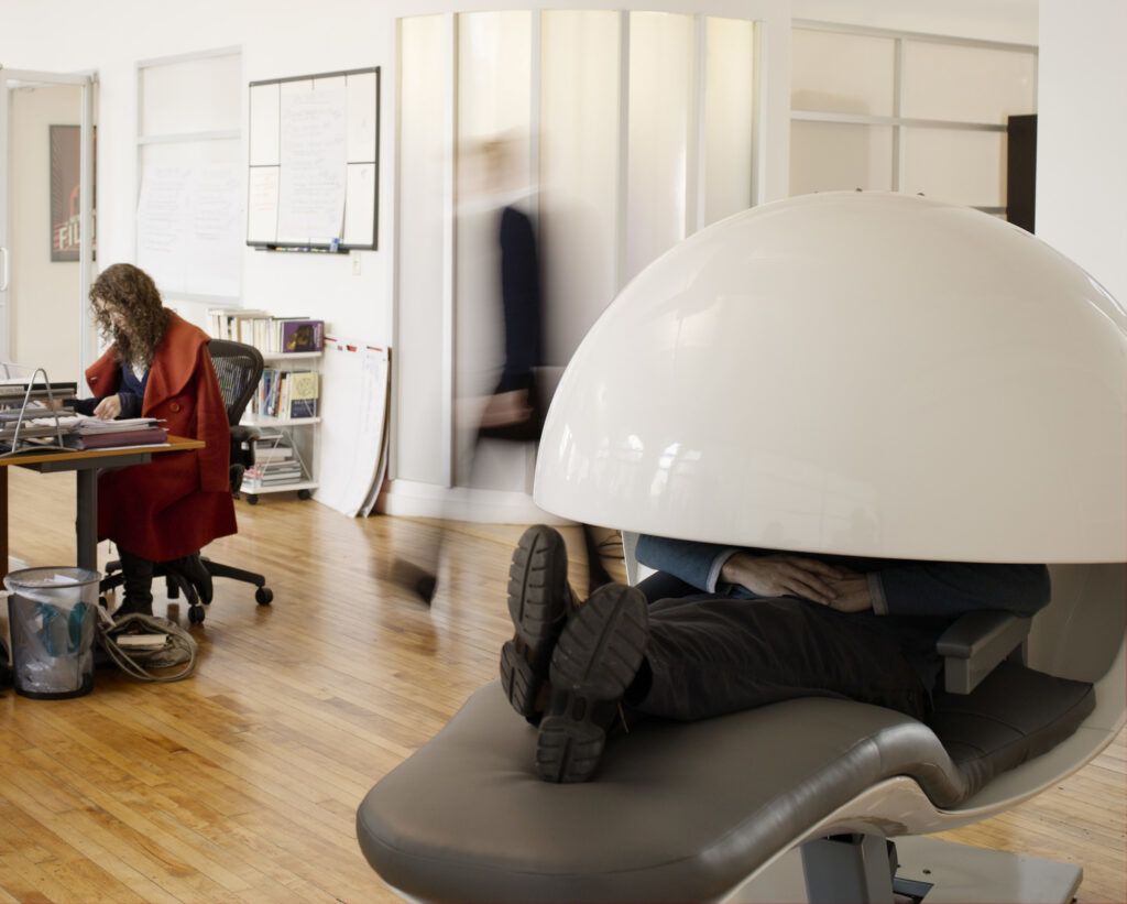 Energy Pods by MetroNaps napping at work