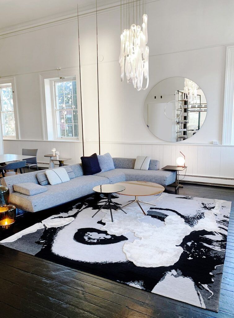 Henzel Studio modern rug black and white Marilyn