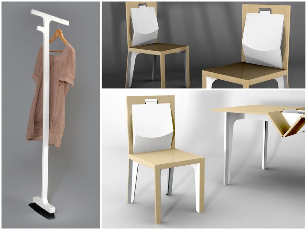 Hostis transforming table design chairs