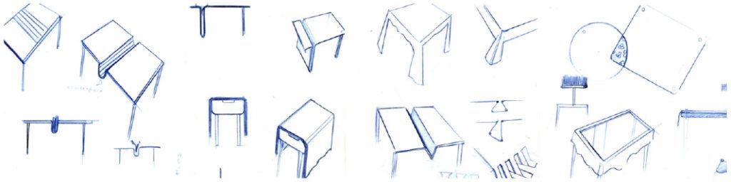 Hostis transforming table design drawing