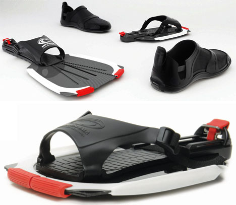 Strap-On Amphibious Footwear Designs 