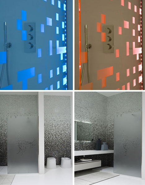 colorful ceiling shower