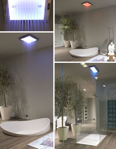 Colorful Ceiling Shower Concept Seeks, Ceiling Shower Curtain Ideas