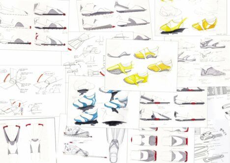 amphibian shoe design sketches