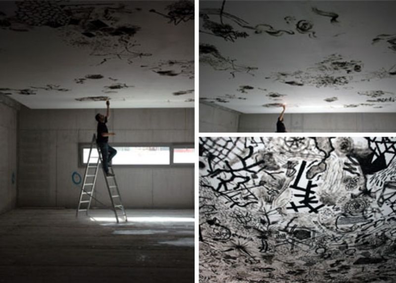 murals made of fire and soot