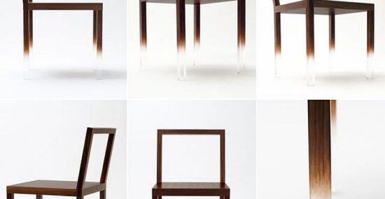 nendo fadeout chair seems to floaot
