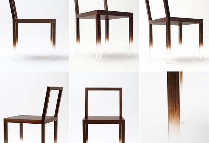 nendo fadeout chair seems to floaot