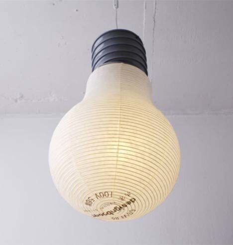 bulb shaped paper lantern