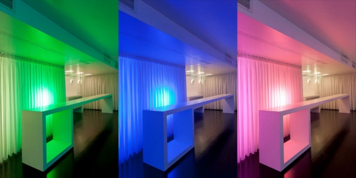 AA Studio in Bucharest different LED lighting