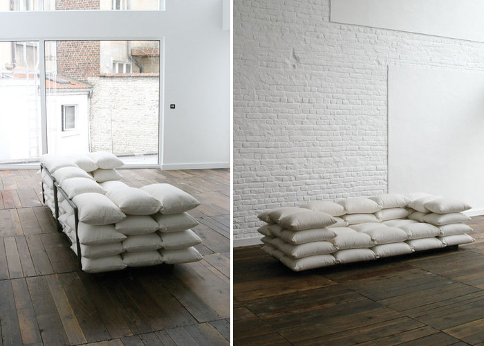 Couch made of pillows