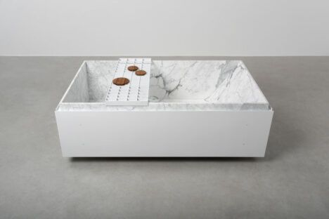 Vaselli bathtub stone and metal white