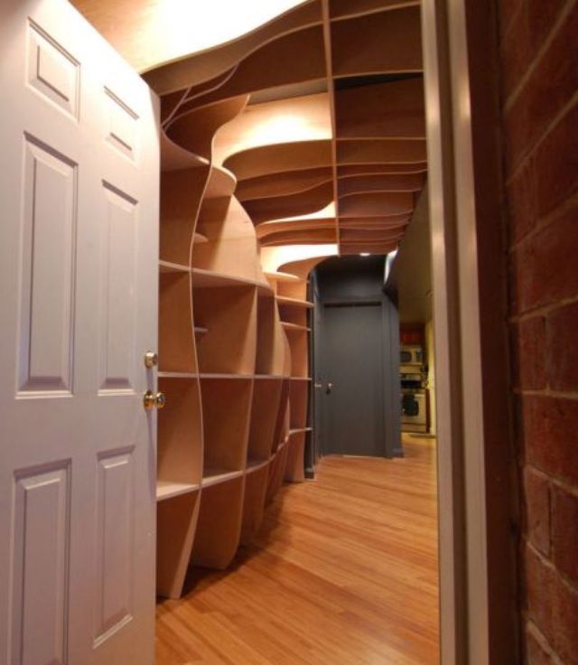 custom built shelves