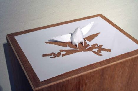 Peter Calleson Dying Swan paper cut