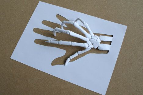 Peter Calleson White Hand paper cut