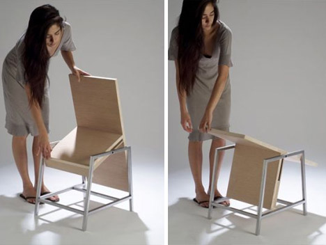 Flip Flop Table Turns Into A Chair, Coffee Table Converts To Chair