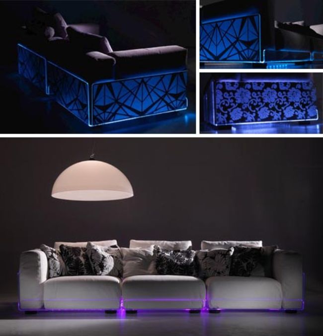 LED light sofas